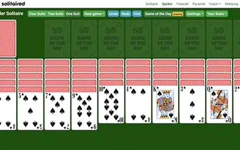 Spider Quest card games browser game preview