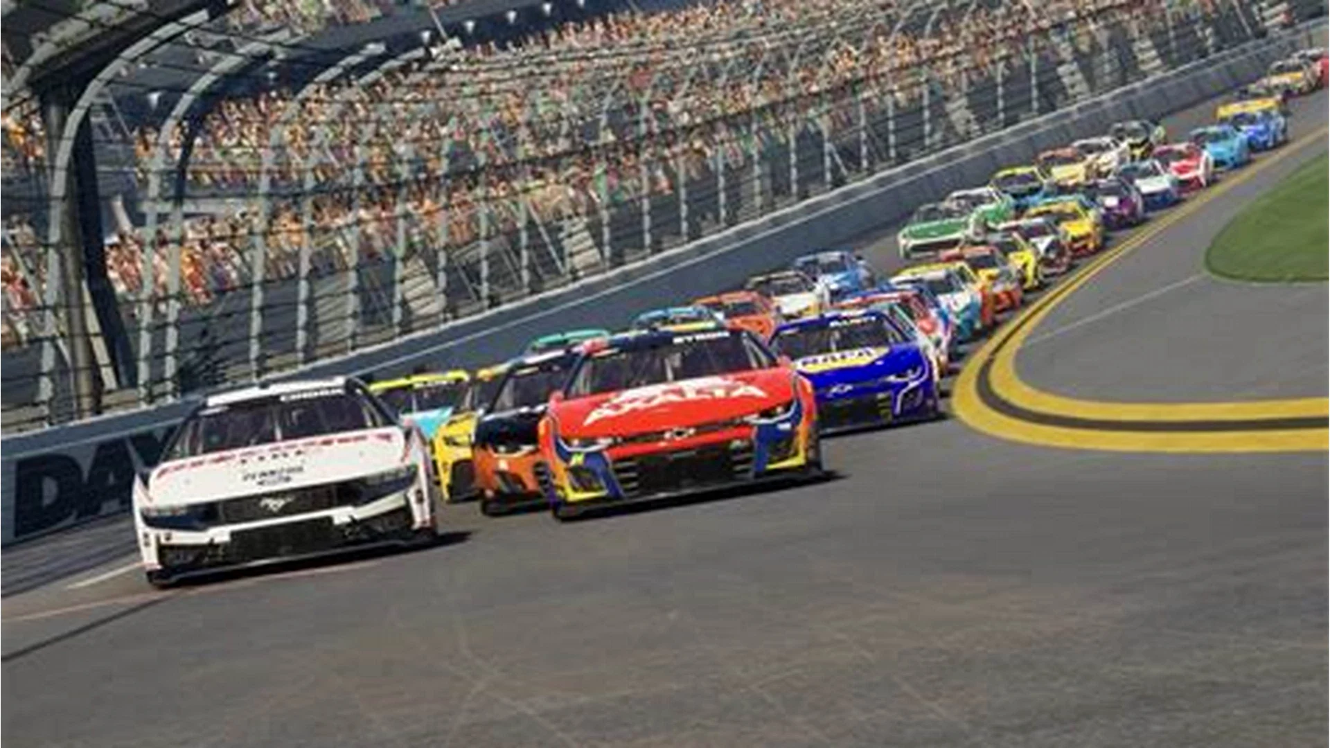 High-speed racing game track