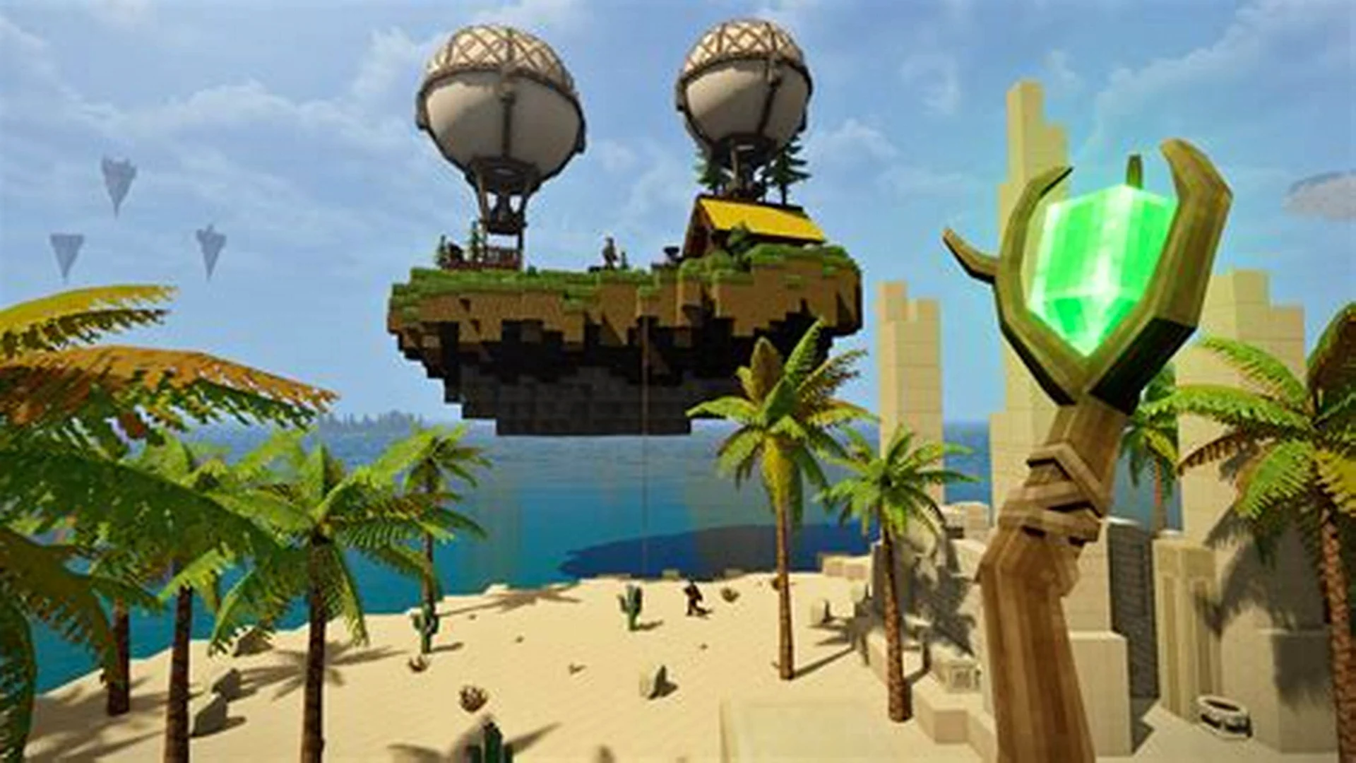 Voxel sandbox adventure game